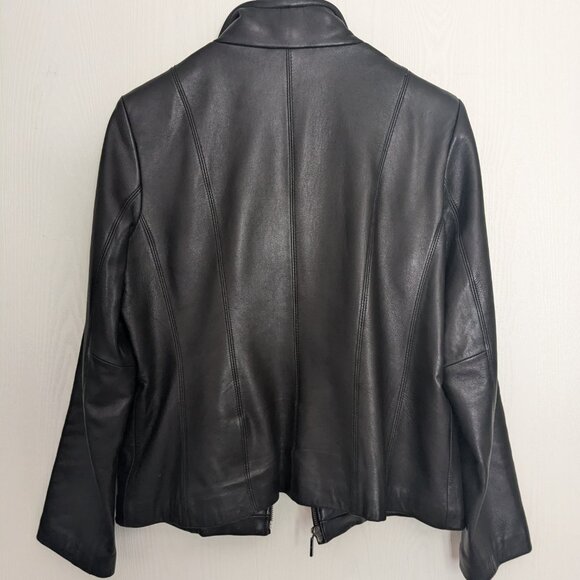 Siena Studios Leather Bomber Jacket - Picture 3 of 3